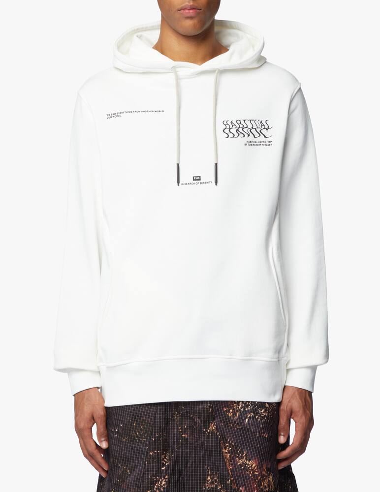 rinascente Iso.Poetism By Tobias Birk Nielsen Felpa con cappuccio statements - bianco