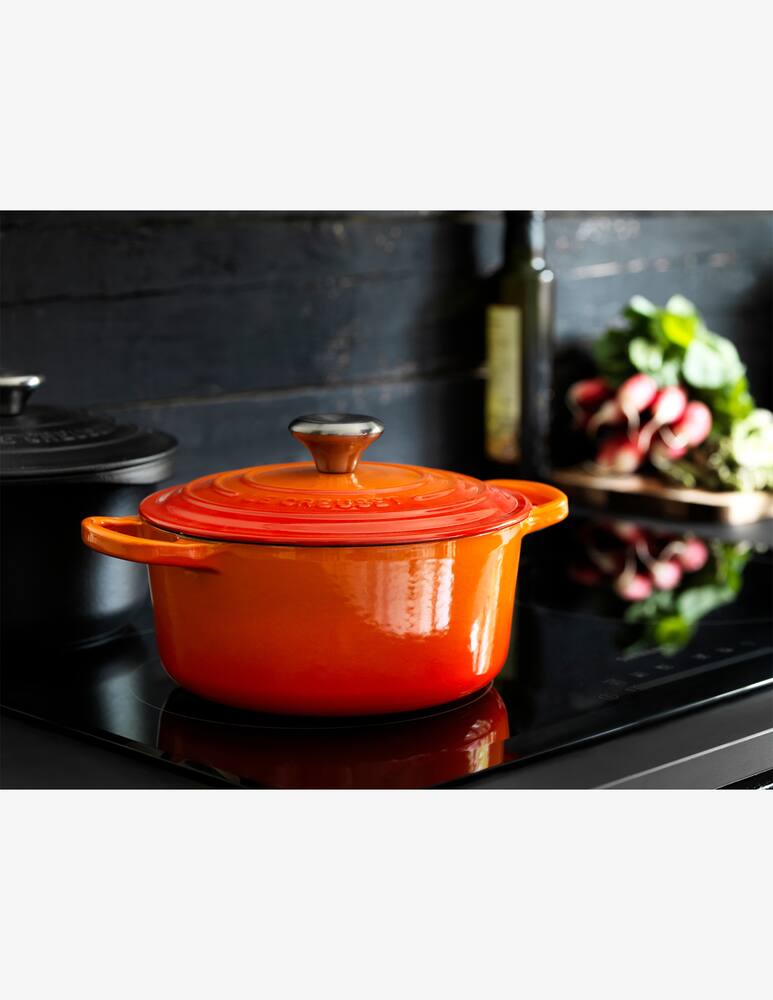 rinascente Le Creuset Cast Iron Round Casserole Volcanic 22cm