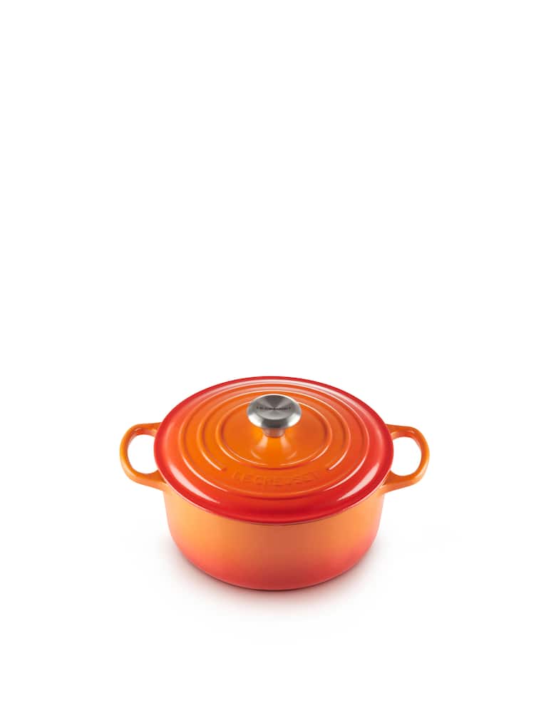 Le Creuset Evolution Cast Iron Round Casserole 24cm Flame - Orange - picture 1 Le Creuset Evolution Cast Iron Round Casserole 24cm Flame - Orange - picture 1