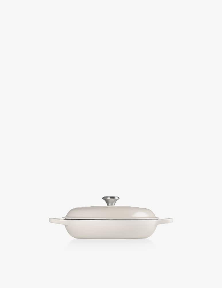Le Creuset Cast Iron Shallow Casserole 30cm Meringue - picture 2 Le Creuset Cast Iron Shallow Casserole 30cm Meringue - picture 2