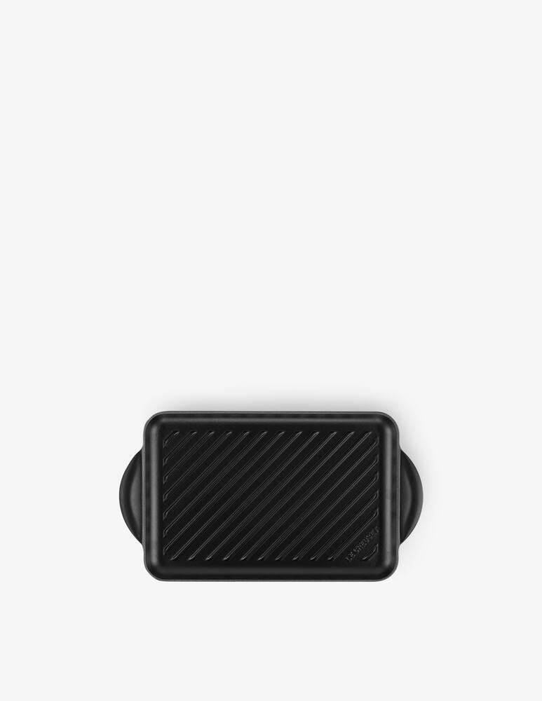 rinascente Le Creuset Cast Iron Rectangular Grill Black Matte 32x22cm