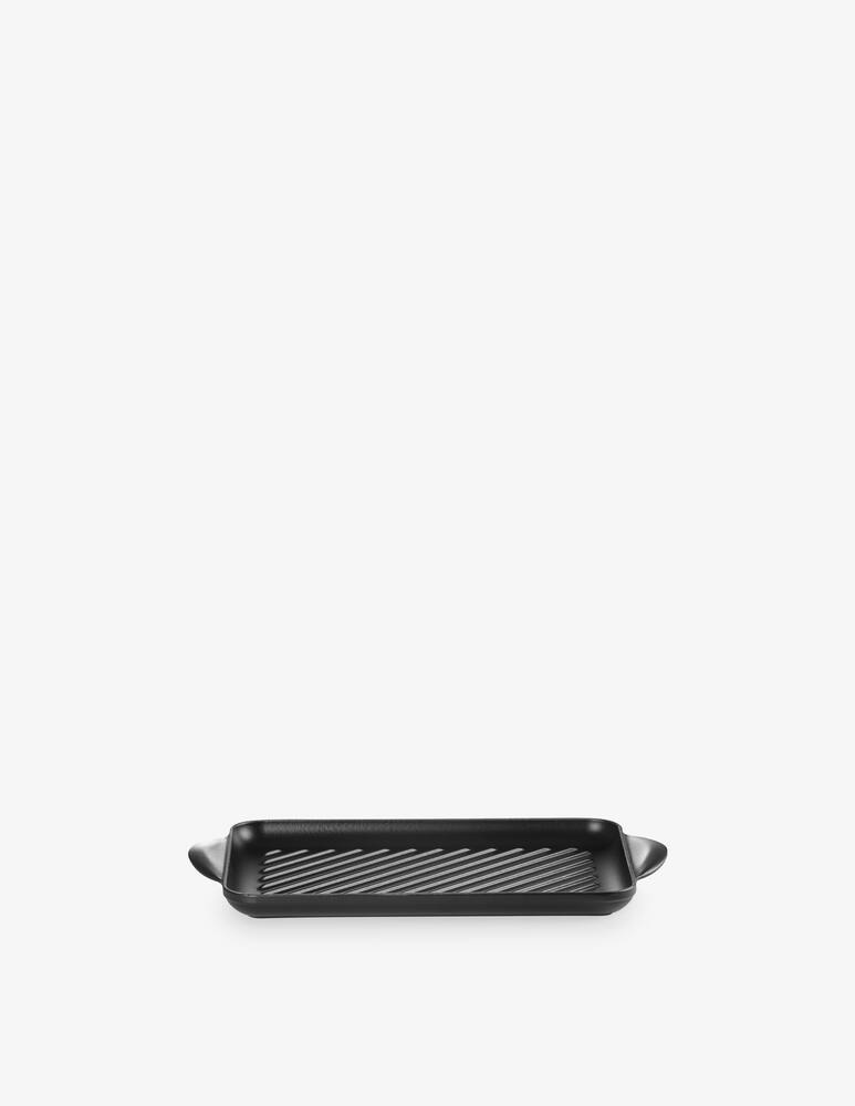 rinascente Le Creuset Cast Iron Rectangular Grill Black Matte 32x22cm