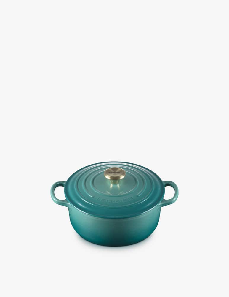 rinascente Le Creuset Signature Round Casserole/Oven 20cm Gold Knob