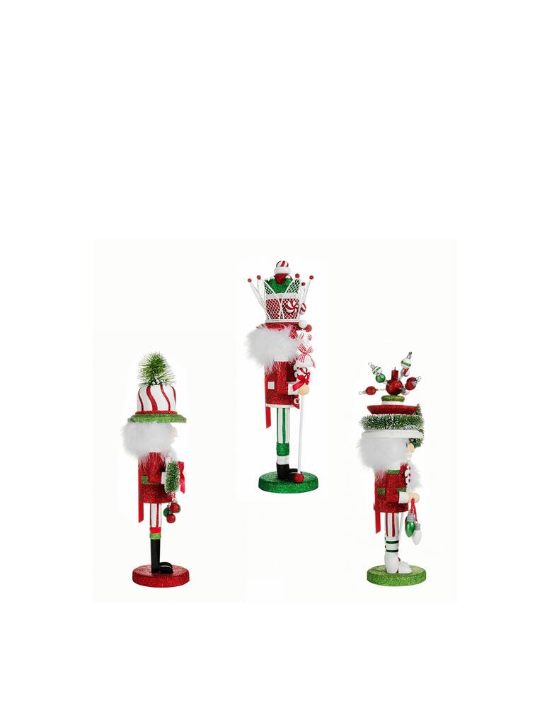 rinascente Kurt S. Adler Holly Wood Nutcracker Decorative Hat Nutcrackers 3/Asstd
