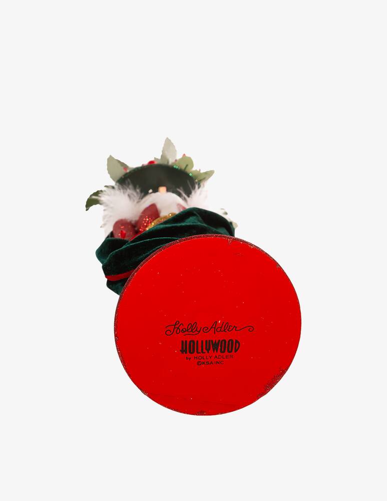 rinascente Kurt S. Adler Schiaccianoci 61Cm "Holly Wood" Rosso E Verde Con Luci Led