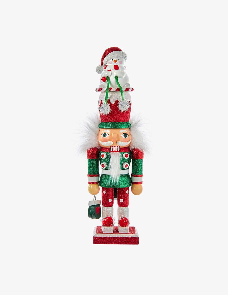 rinascente Kurt S. Adler Schiaccianoci 30Cm "Holly Wood" Con Cappello Pupazzo Di Neve