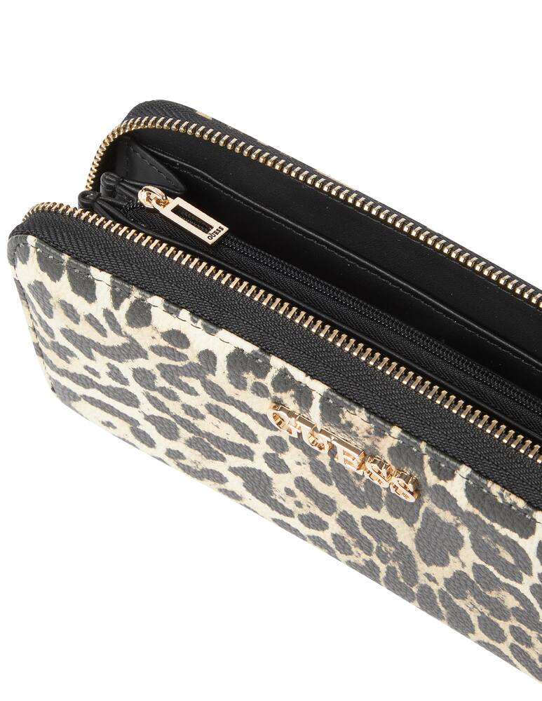 rinascente Guess Alby small leather good large zip around - multi