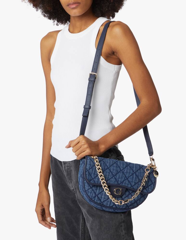 rinascente Guess Gillian crossbody flap - blue