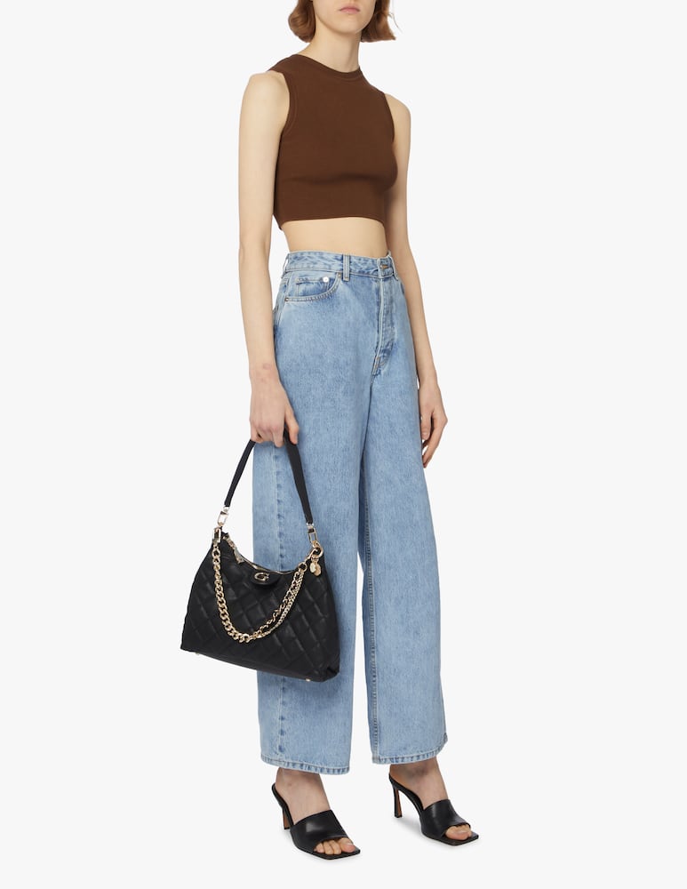 rinascente Guess Gillian shoulder hobo bag - black