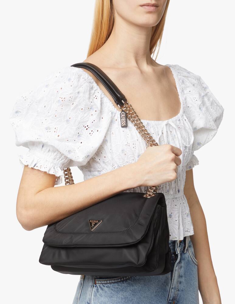 rinascente Guess Sharma convertible crossbody flap - black