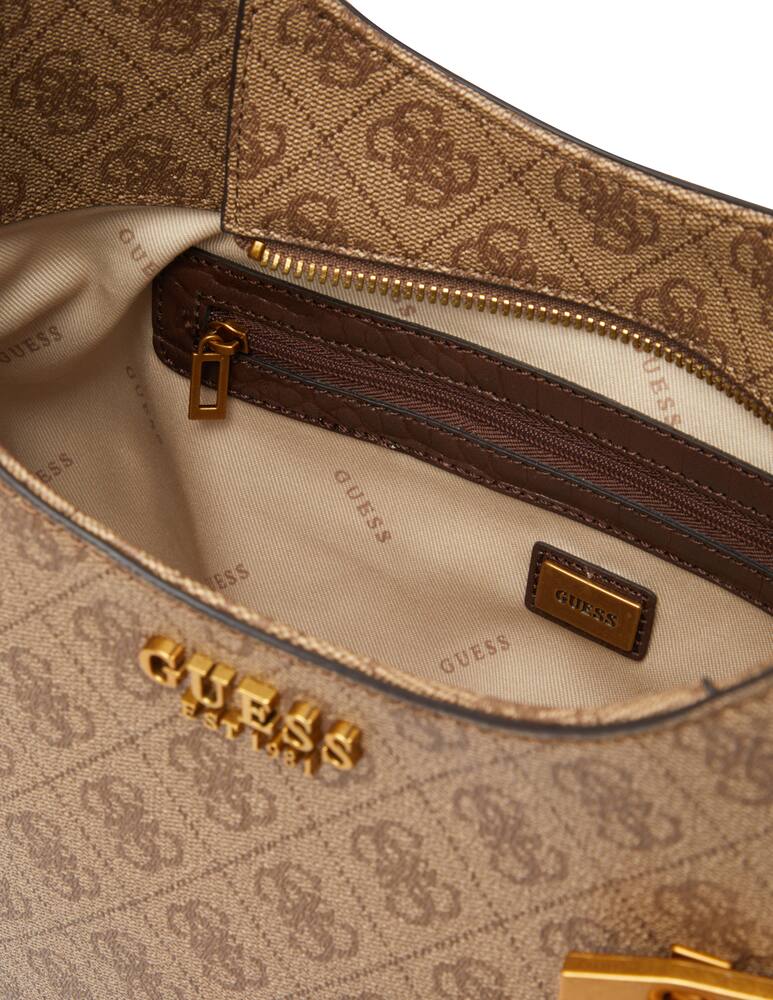 rinascente Guess Zadie Logo hobo bag - beige