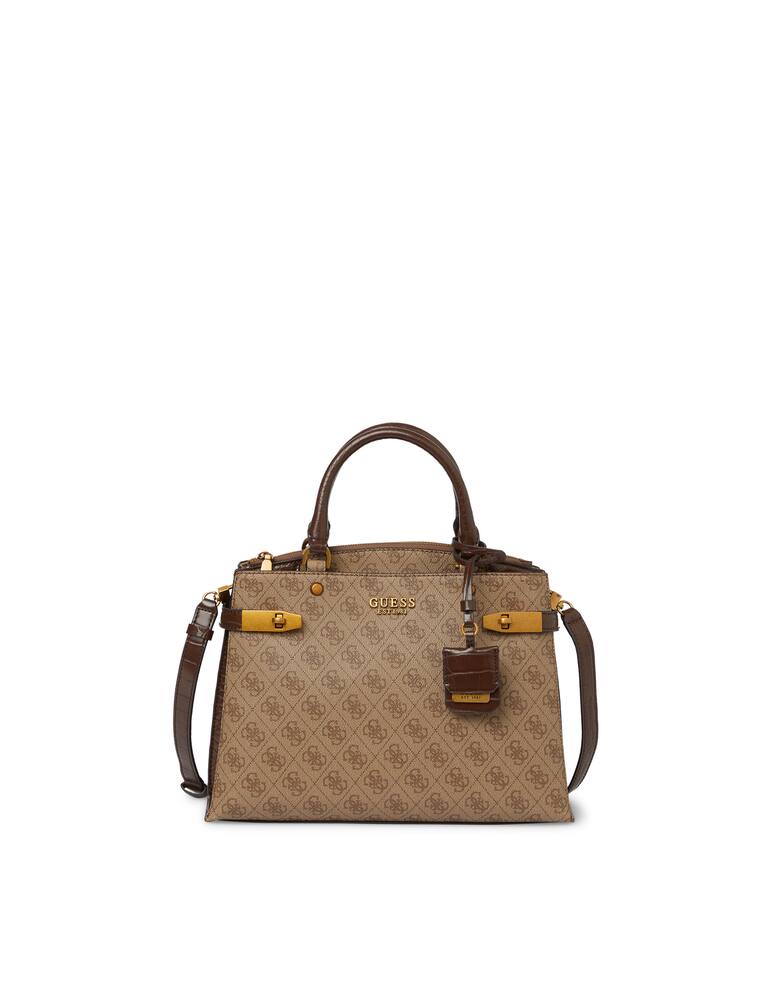rinascente Guess Zadie Logo girlfriend satchel - beige