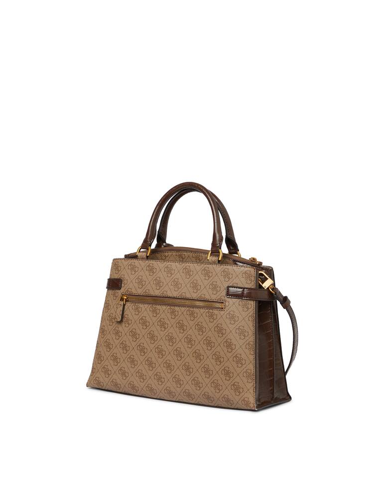 rinascente Guess Zadie Logo girlfriend satchel - beige