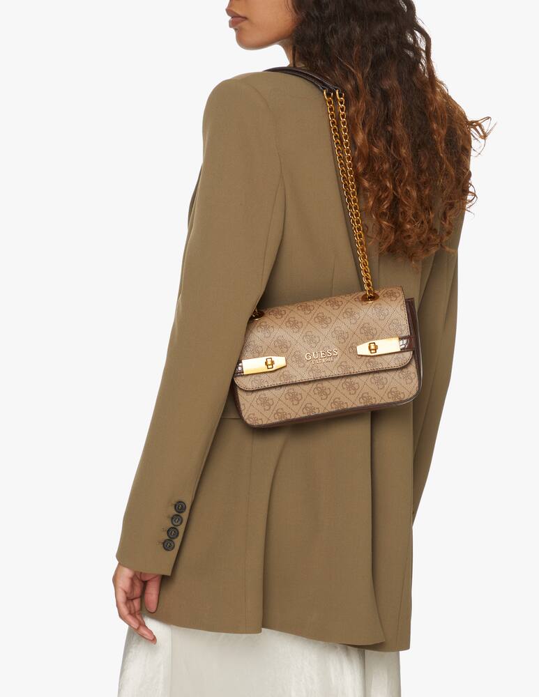 rinascente Guess Zadie Logo convertible crossbody flap - beige