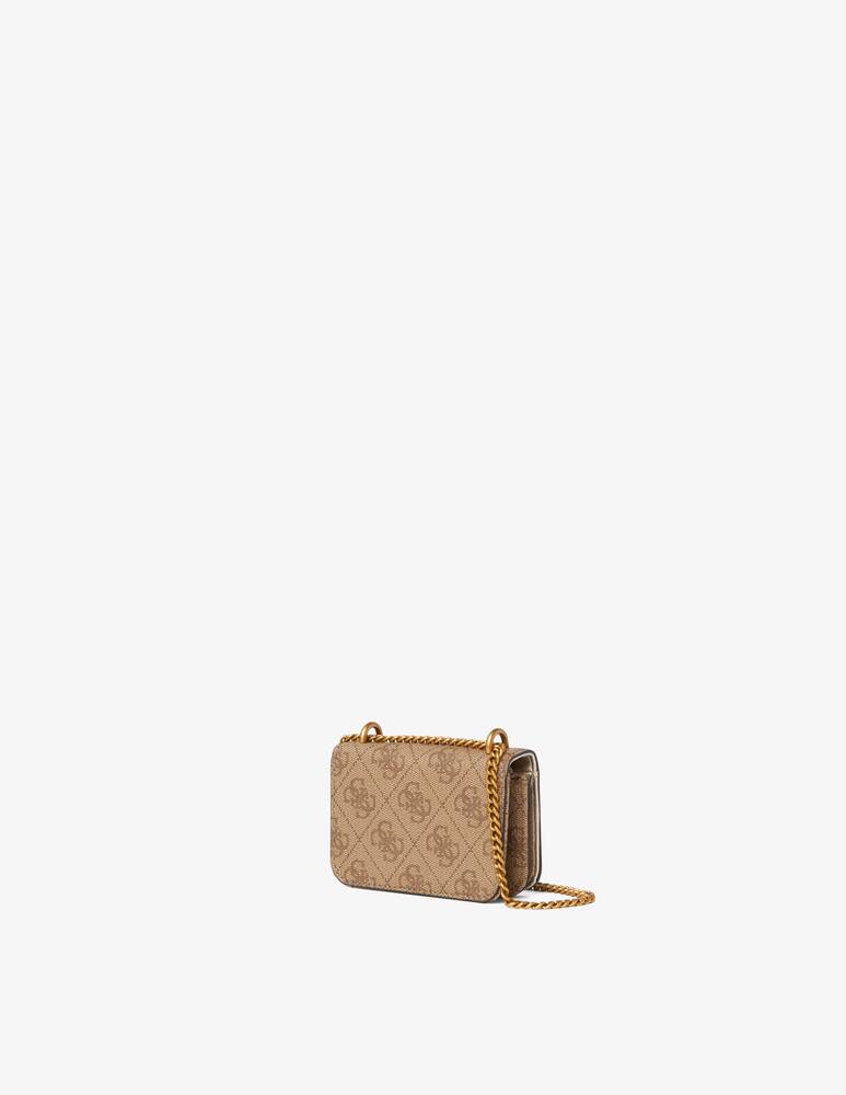 rinascente Guess Alexie 4G logo micro mini crossbody bag - Beige