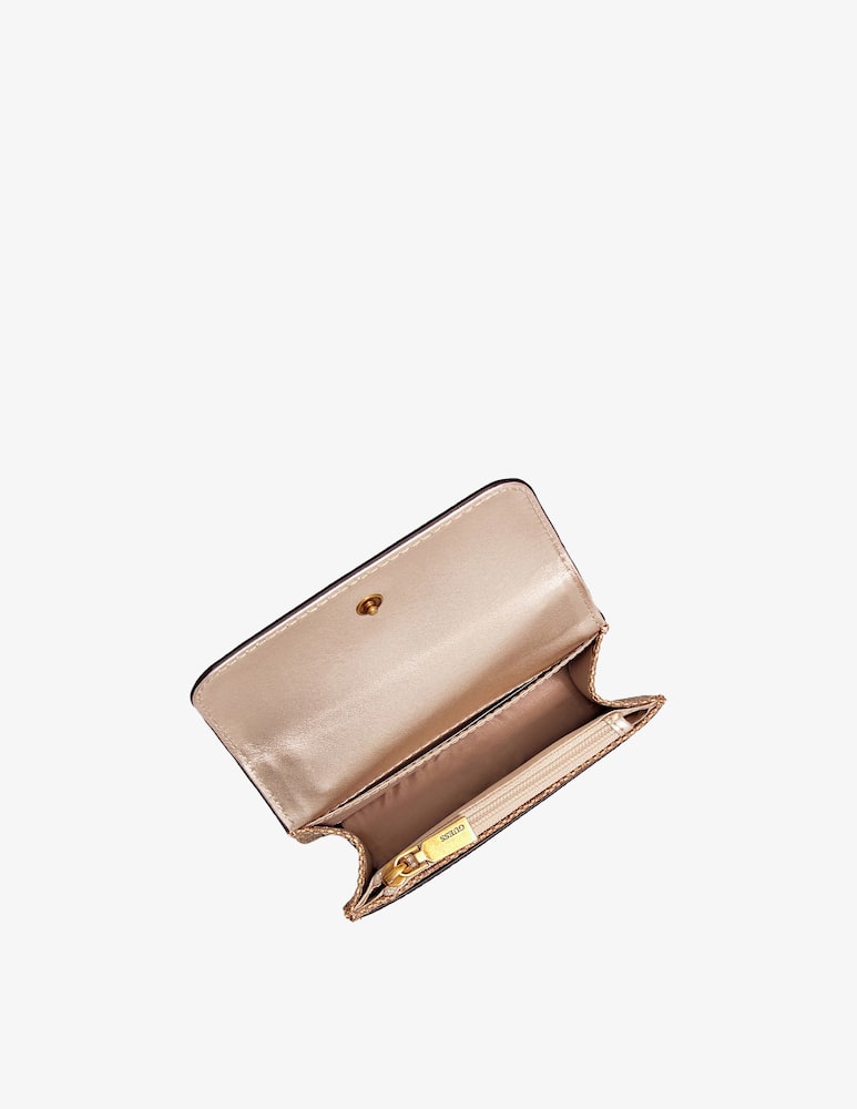 rinascente Guess Alexie 4G logo micro mini crossbody bag - Beige