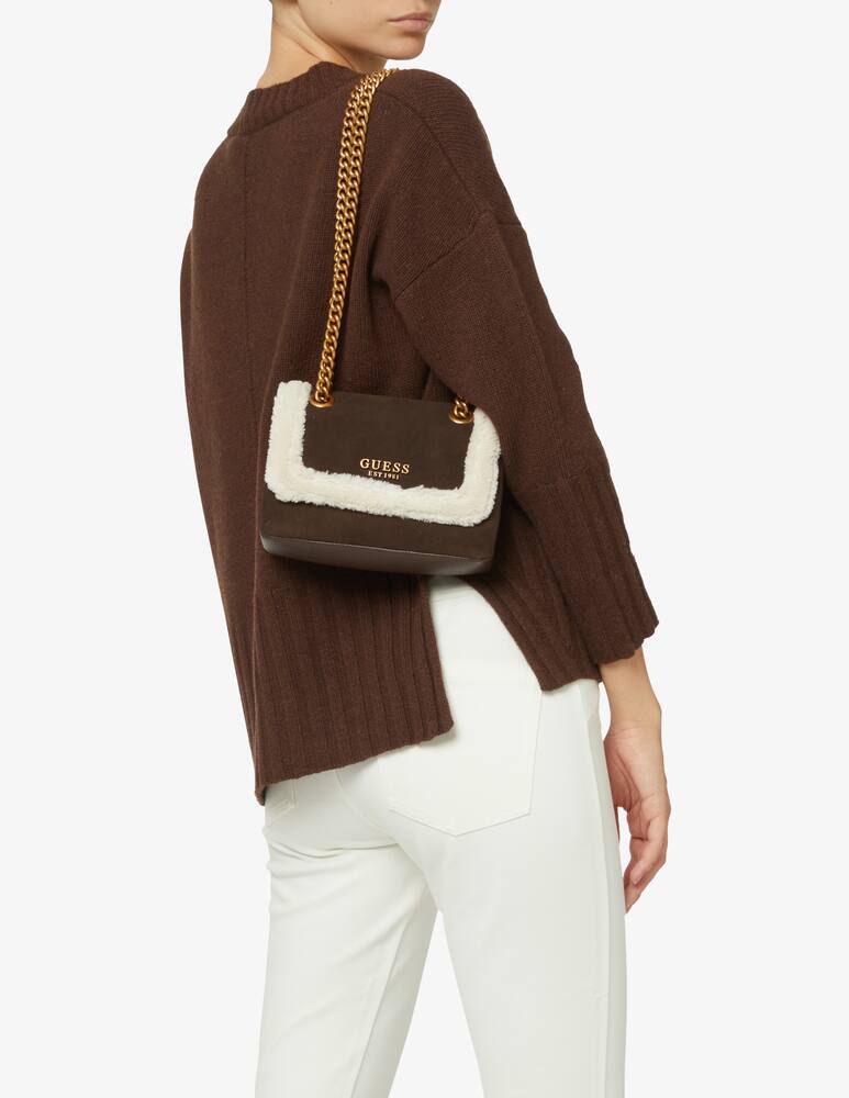 rinascente Guess Borsa mini a tracolla scmosciata Abey  - Marrone