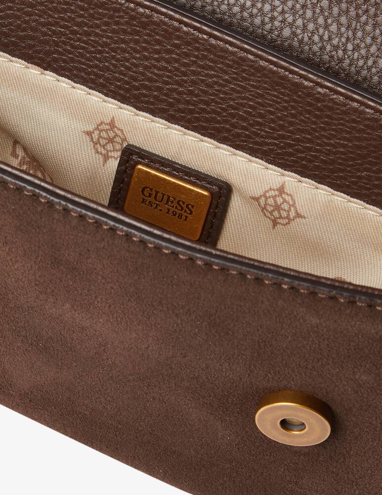 rinascente Guess Borsa mini a tracolla scmosciata Abey  - Marrone