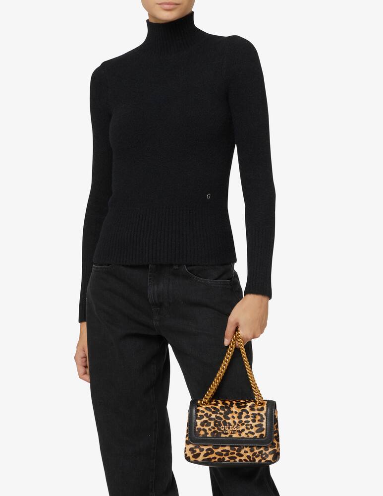 rinascente Guess Abey mini crossbody flap bag - Brown