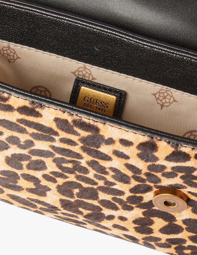 rinascente Guess Abey mini crossbody flap bag - Brown