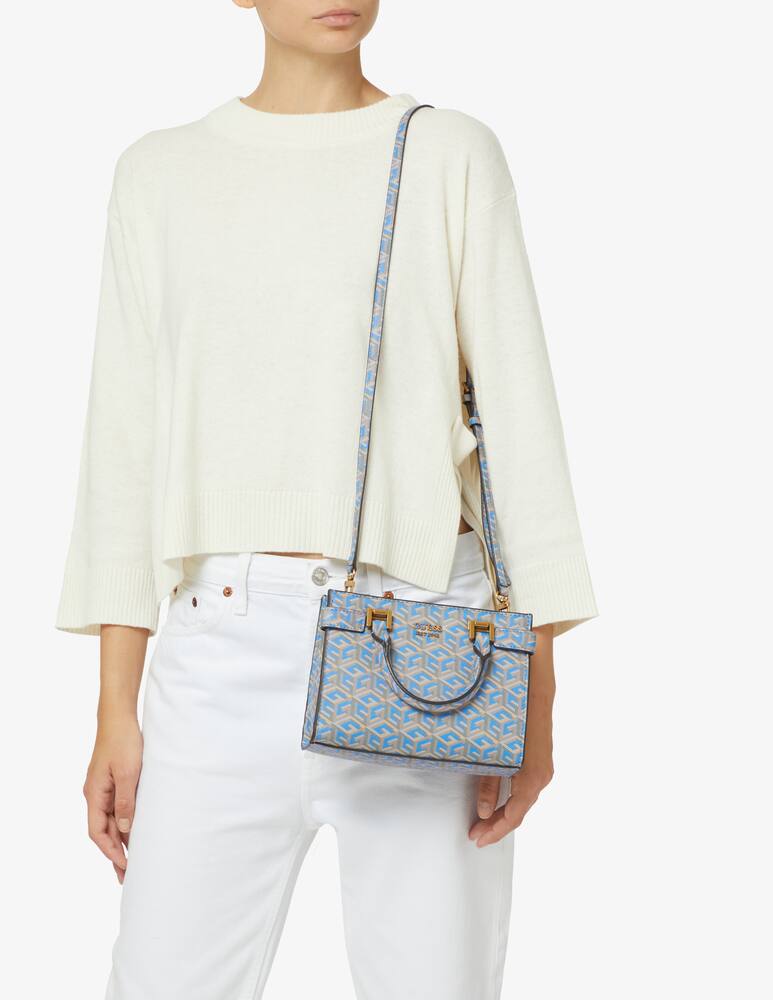 rinascente Guess Borsa mini a mano atene g cube logo Atene - Azzurro