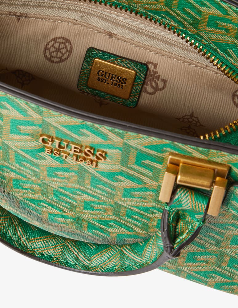 rinascente Guess Atene g cube logo mini handbag - Green