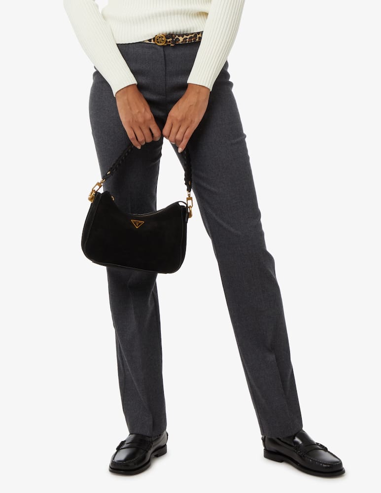 rinascente Guess Kaoma suede mini shoulder bag - Black