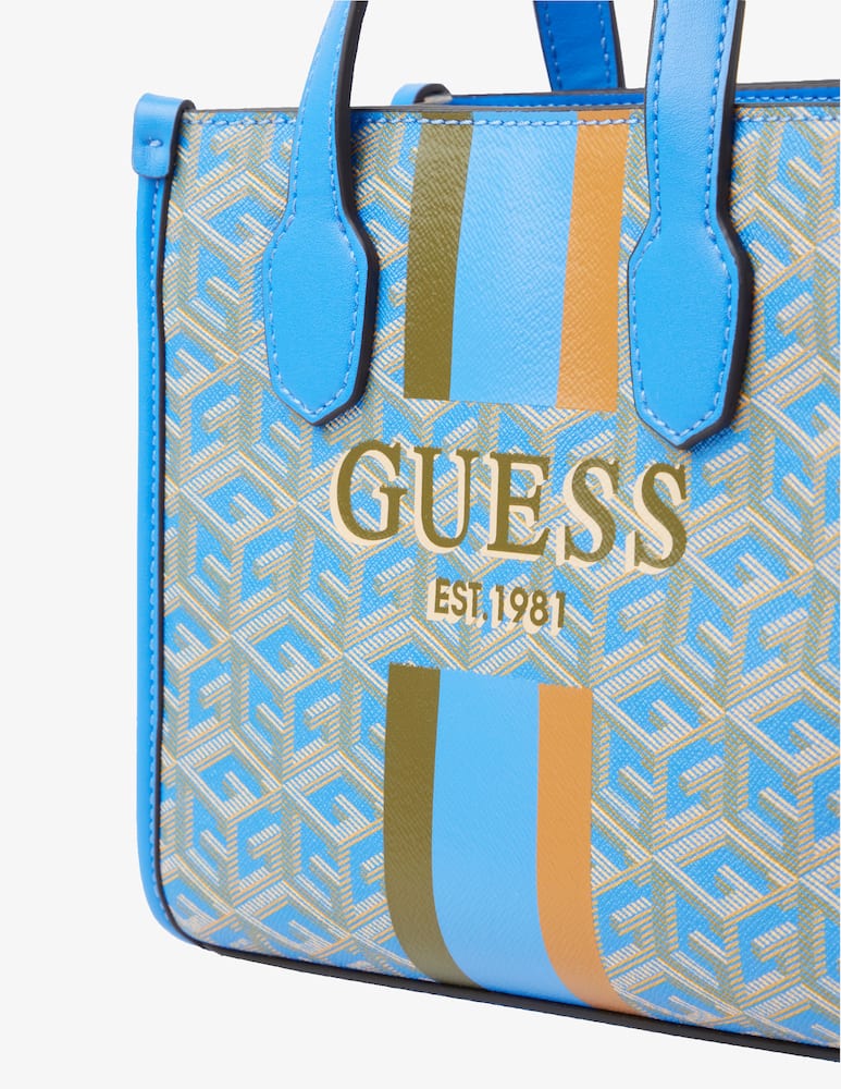 Guess Borsa mini a mano g cube logo silvana - Blu - immagine 4 Guess Borsa mini a mano g cube logo silvana - Blu - immagine 4