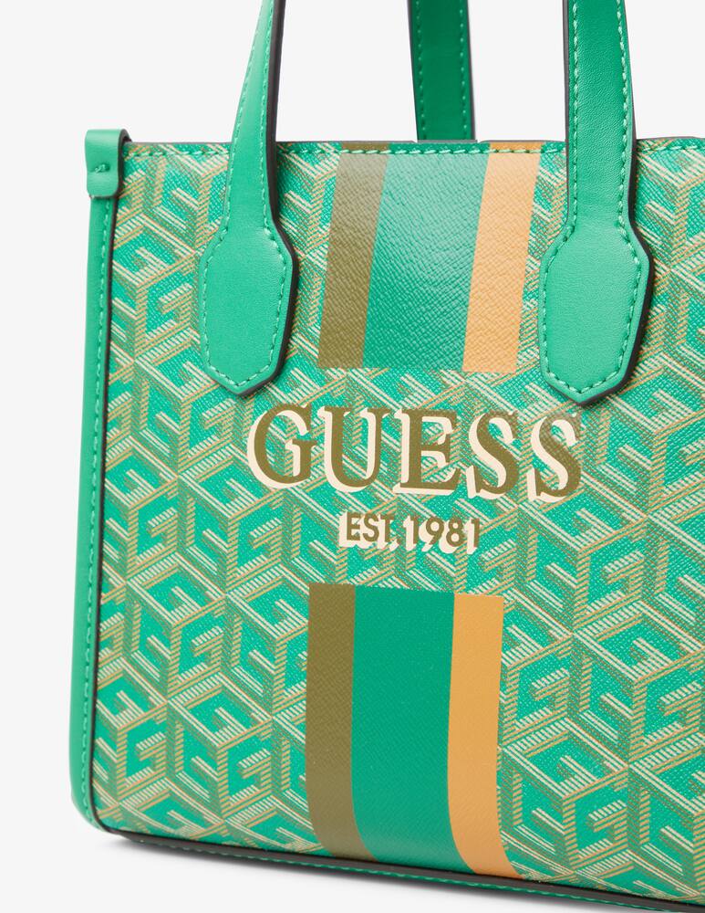 rinascente Guess Borsa mini a mano Silvana g cube logo - Verde