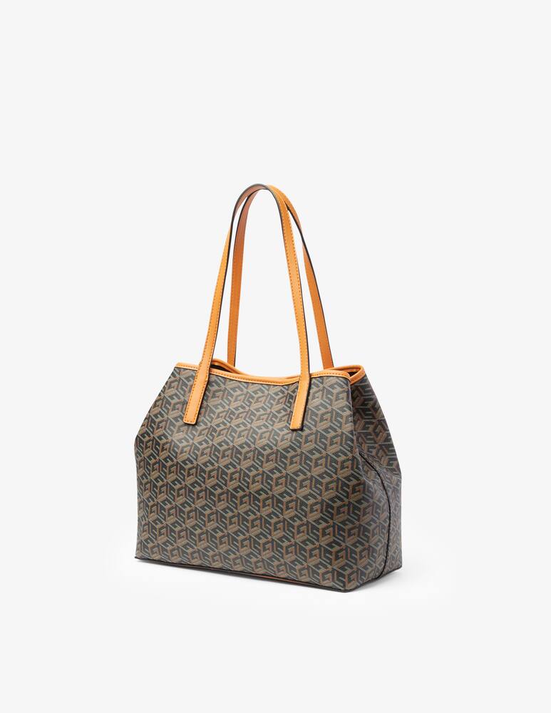 rinascente Guess Borsa a spalla g cube logo Vikky - Marrone