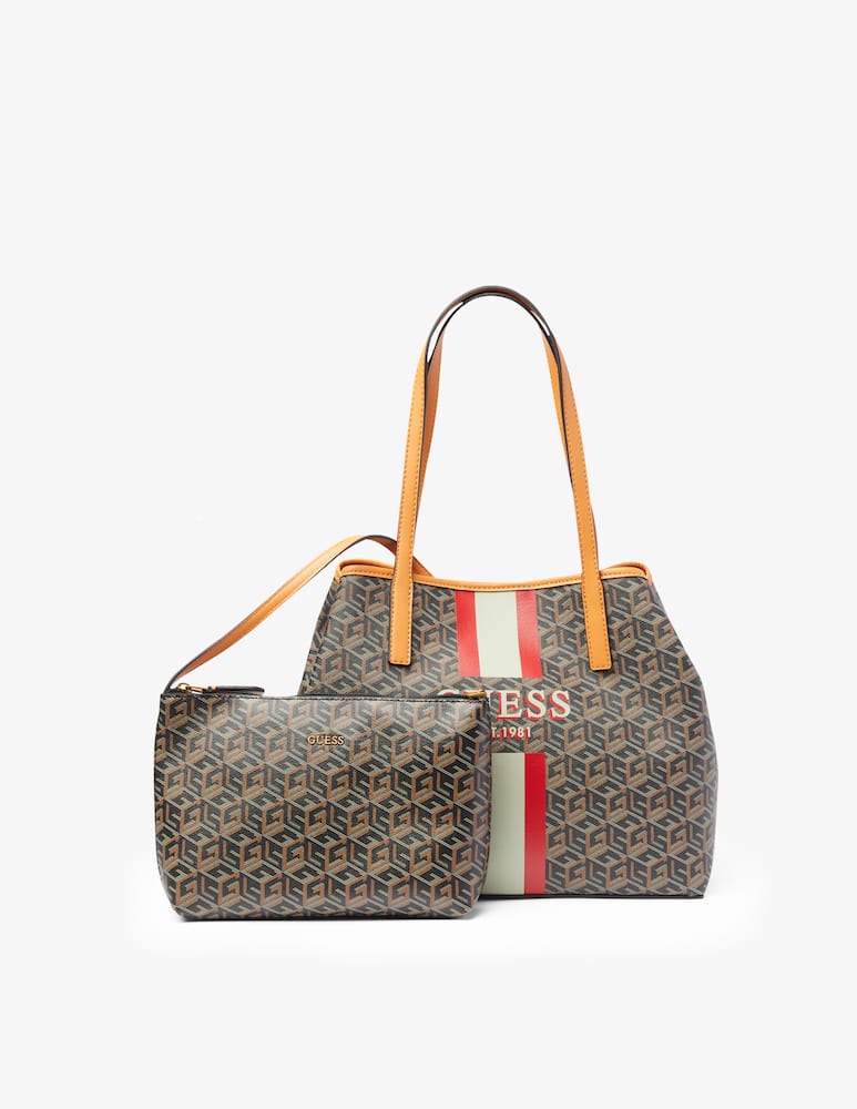 rinascente Guess Borsa a spalla g cube logo Vikky - Marrone