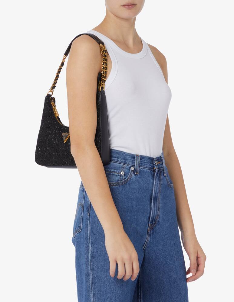 rinascente Guess Giully tweed shoulder bag