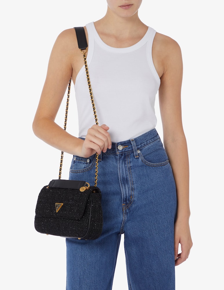 rinascente Guess Giully tweed crossbody bag