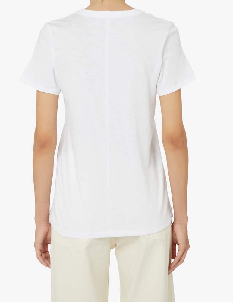 rinascente Rag & Bone T-shirt in cotone con collo a v Slub - Bianco