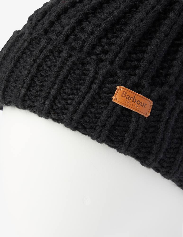 rinascente Barbour Cappellino beanie con pom pom - Nero