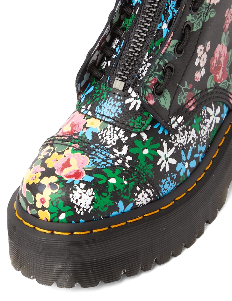 Dr. Martens Anfibi platform in pelle Sinclair Floral mash Up - immagine 2 Dr. Martens Anfibi platform in pelle Sinclair Floral mash Up - immagine 2