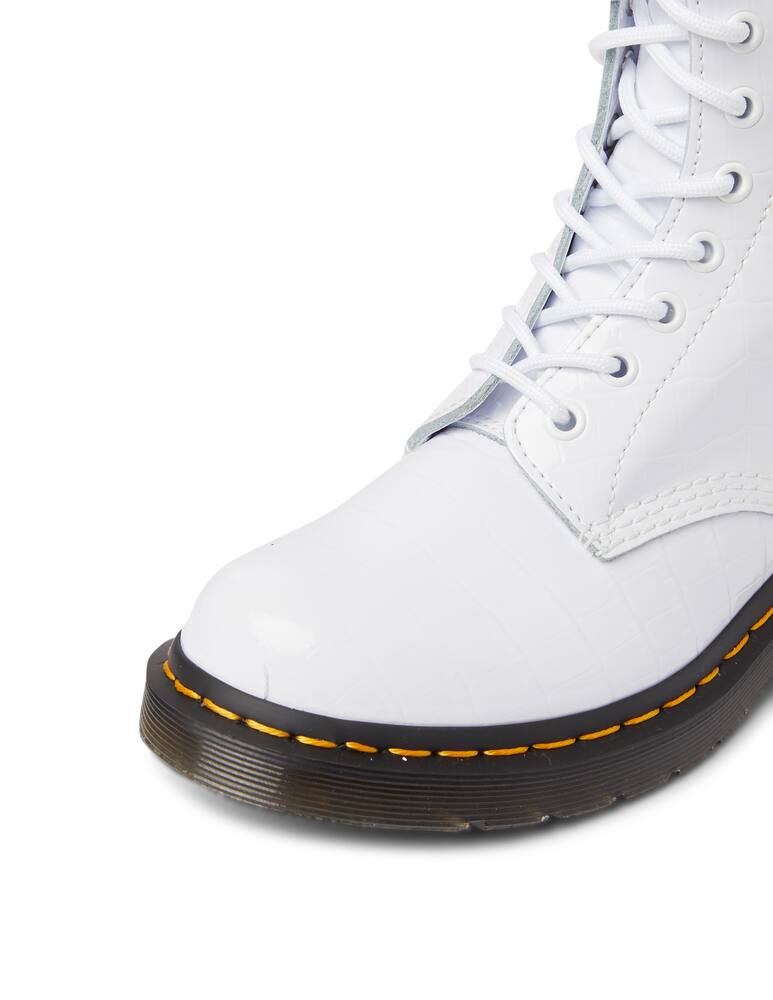 rinascente Dr. Martens Leather boots 1460 PATENT CROC EMBOSS