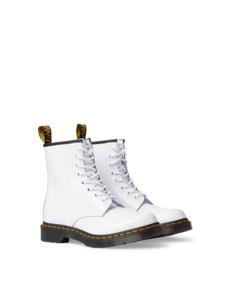 rinascente Dr. Martens Leather boots 1460 PATENT CROC EMBOSS