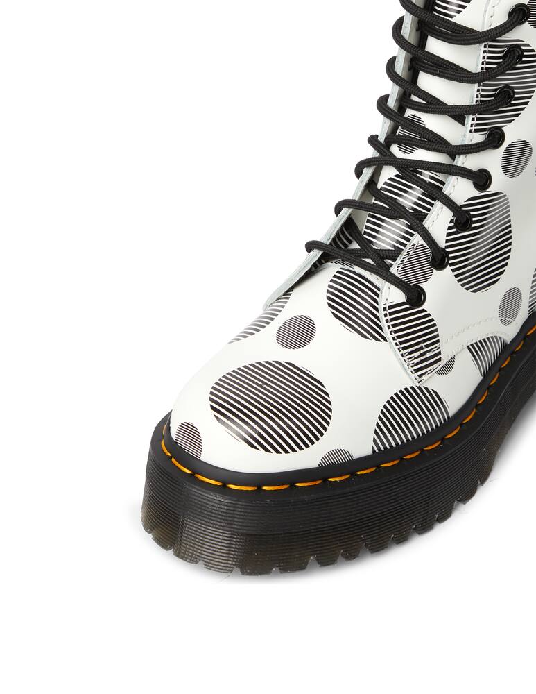 rinascente Dr. Martens Leather platform boots JADON POLKA DOT SMOOTH