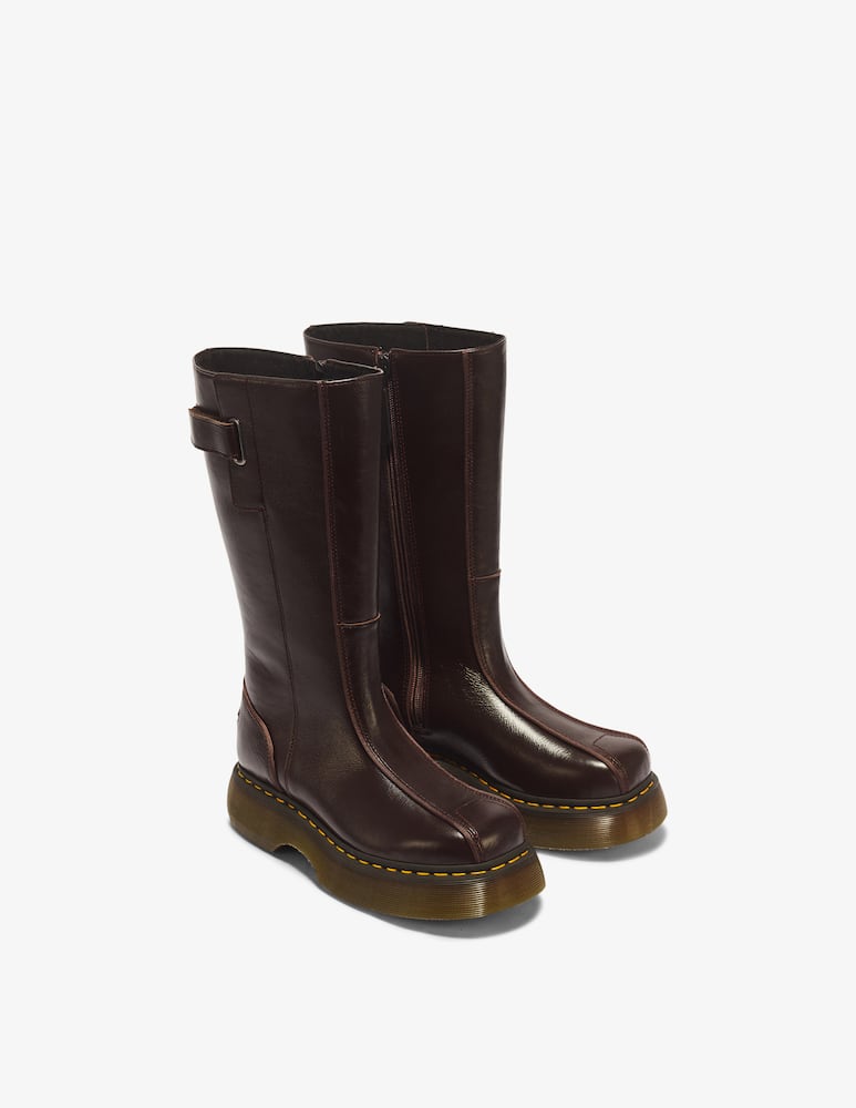 Dr. Martens Buzz Hi Dark Brown Milled Gloss - immagine 2 Dr. Martens Buzz Hi Dark Brown Milled Gloss - immagine 2