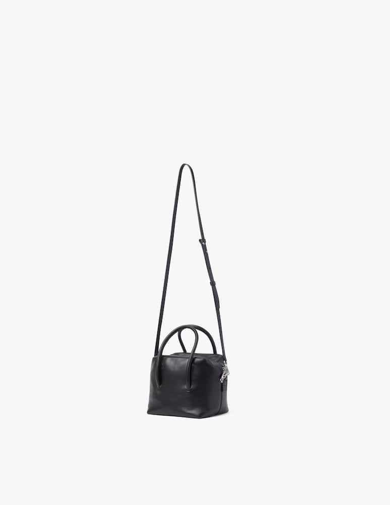 rinascente Marc Jacobs Borsa a tracolla mini duet satchel in pelle e tela - nero