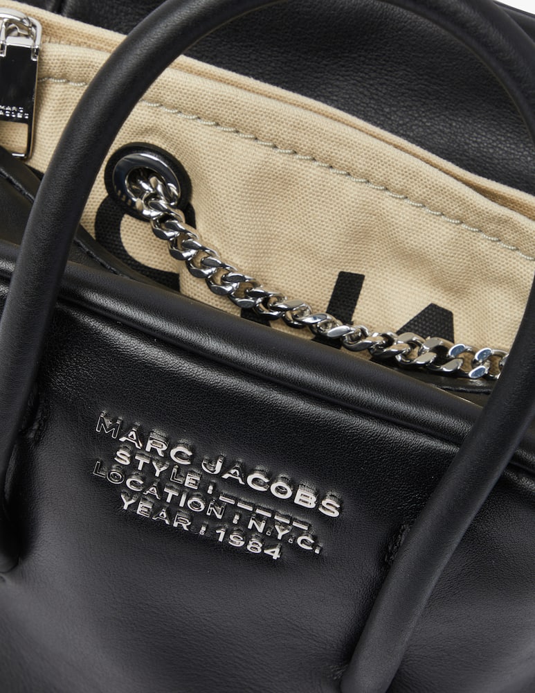 rinascente Marc Jacobs Borsa a tracolla mini duet satchel in pelle e tela - nero
