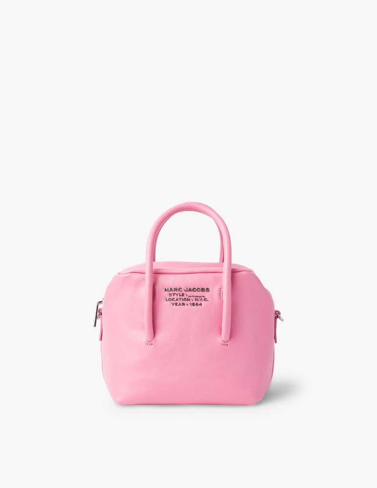 rinascente Marc Jacobs Borsa a tracolla mini duet satchel in pelle e tela - rosa