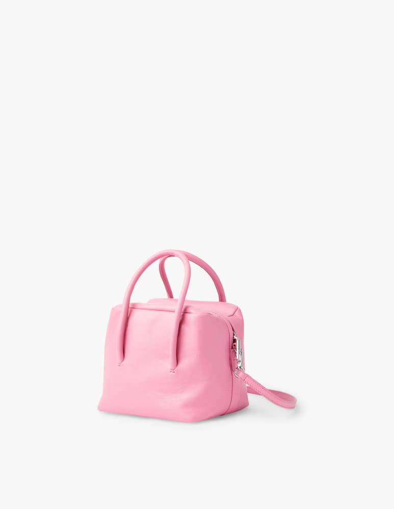 rinascente Marc Jacobs Borsa a tracolla mini duet satchel in pelle e tela - rosa