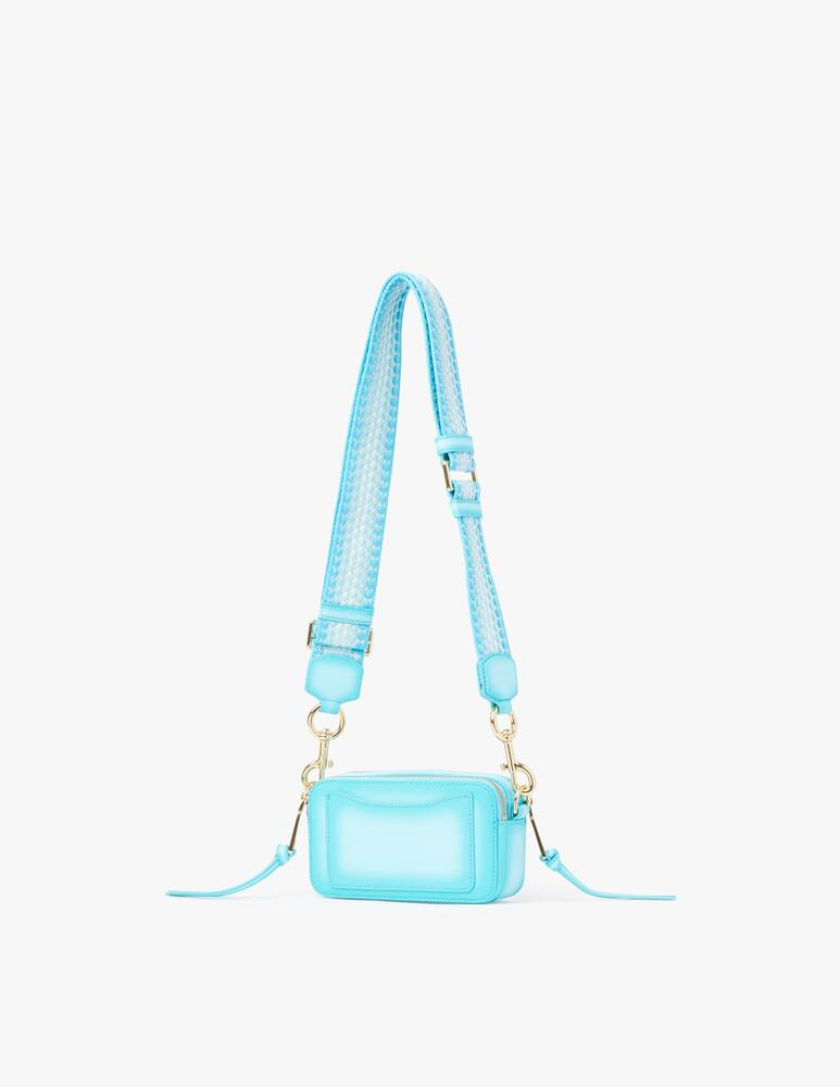 rinascente Marc Jacobs The fluoro snapshot leather crossbody bag - light blue