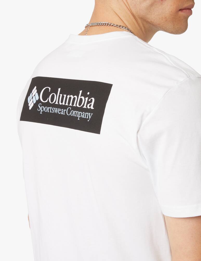 rinascente Columbia Maglietta manica corta box logo retro - bianco