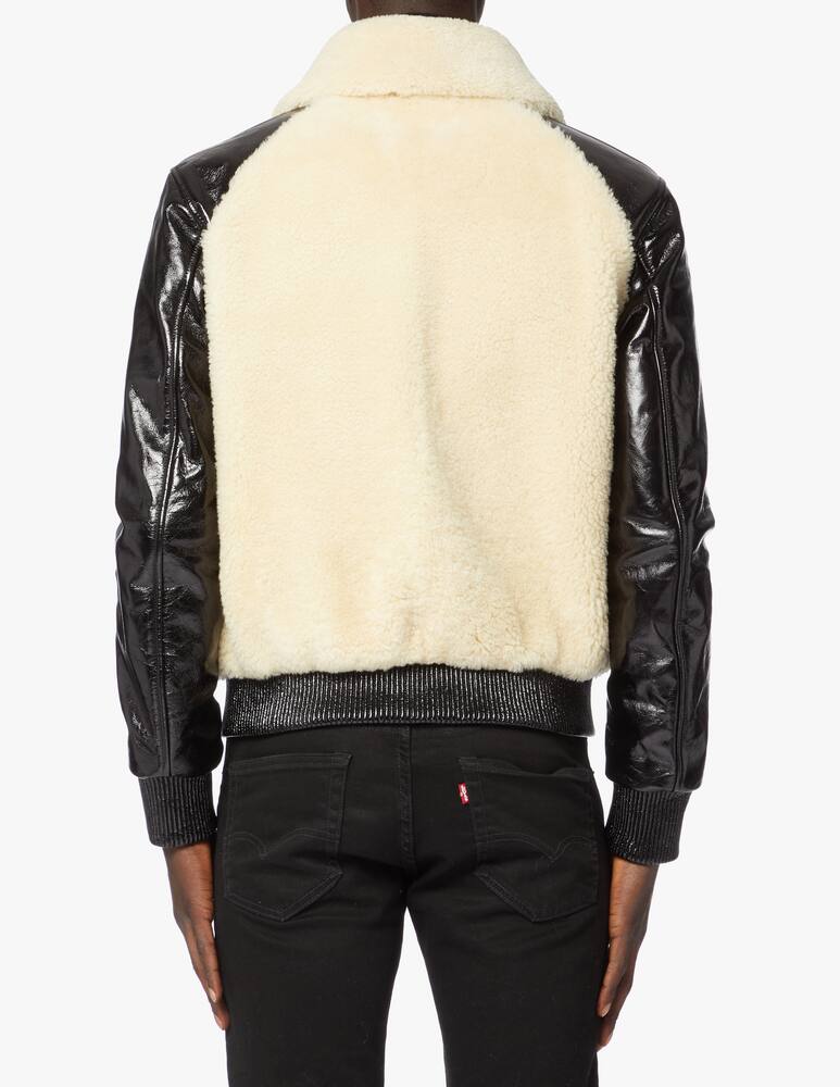 rinascente Amiri Shearling leather aviator jacket