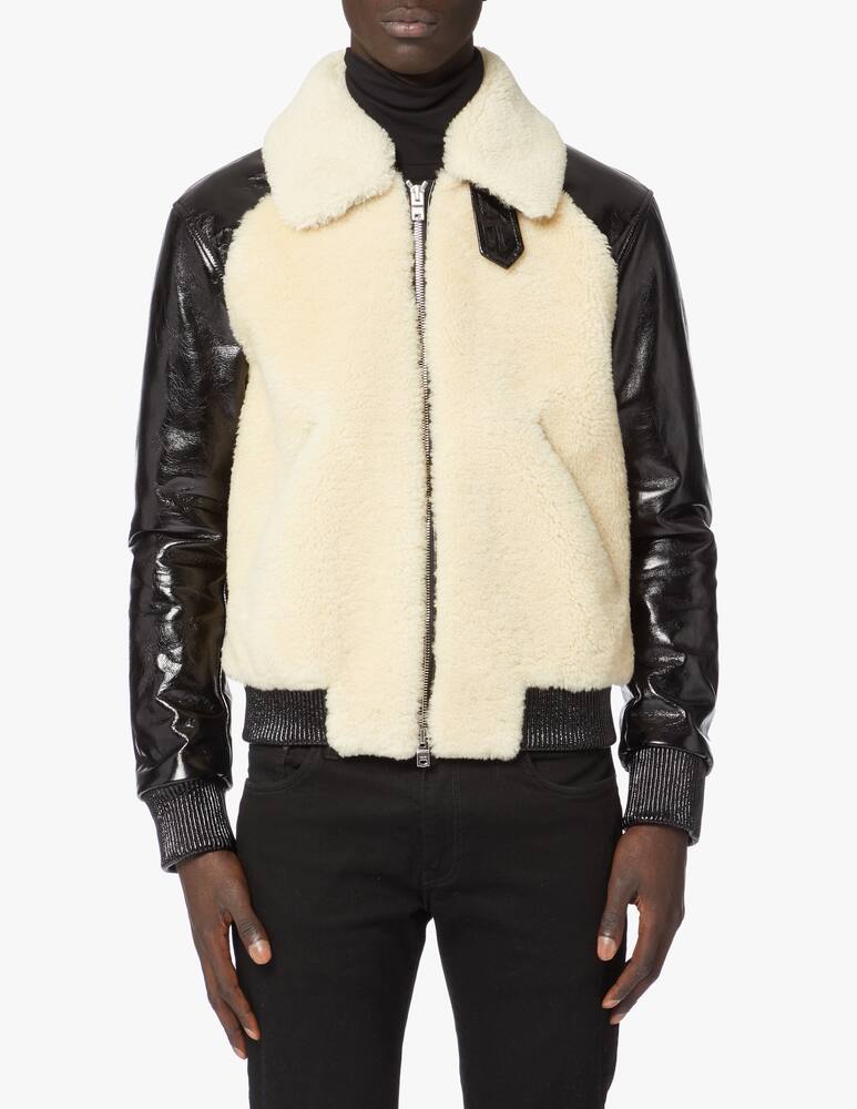 rinascente Amiri Shearling leather aviator jacket