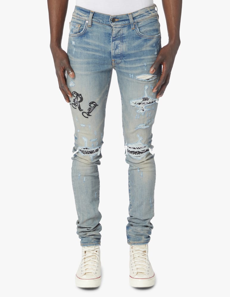rinascente Amiri Jeans con logo old english - blu
