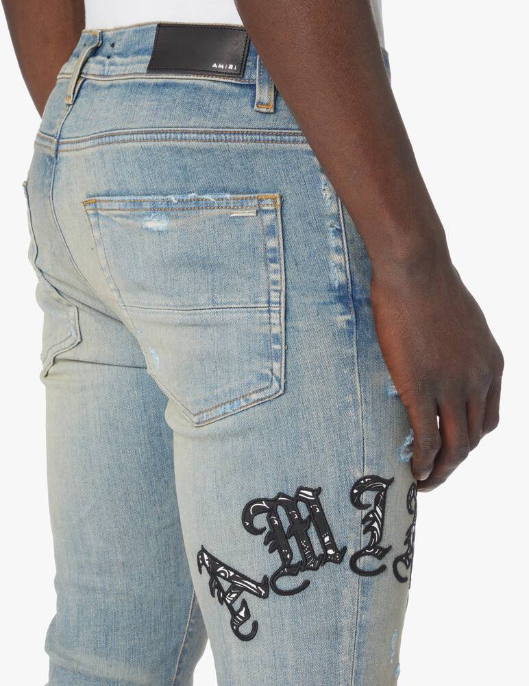 rinascente Amiri Jeans con logo old english - blu